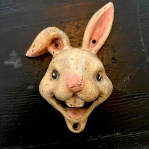 Cast iron rabbit bottle opener
